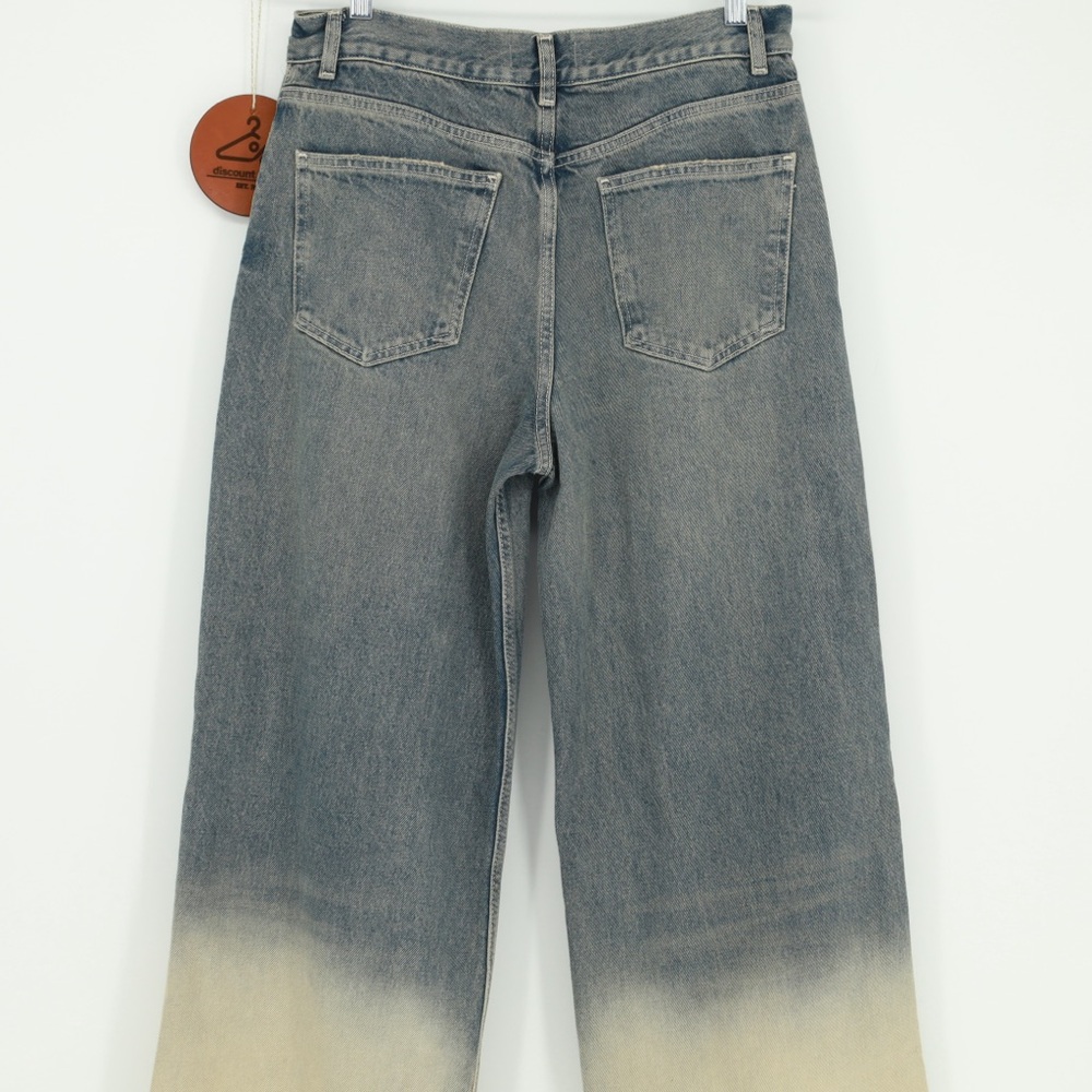 Zara Mid-Rise Wide Leg Ombré Jeans Size 6 NWOT - Picture 4 of 8